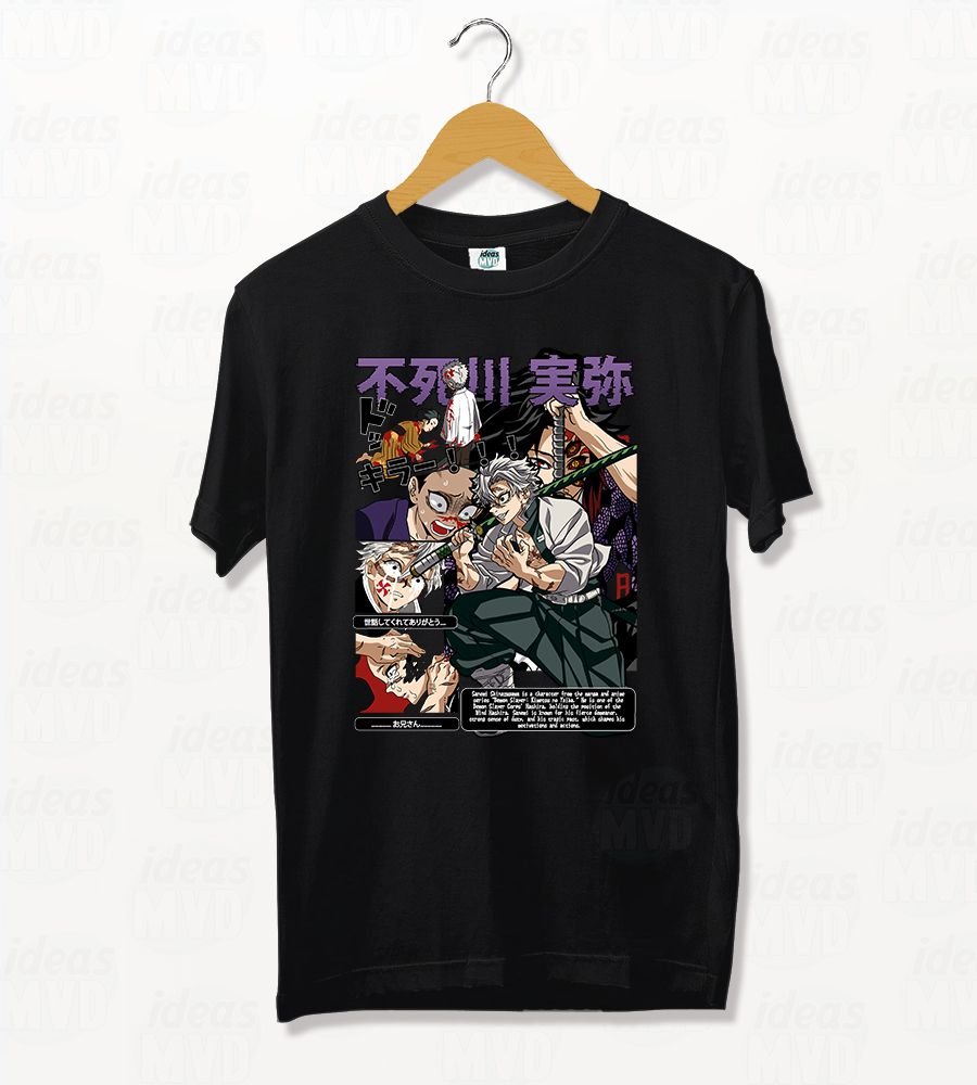 Remera Demon Slayer Sanemi Shinazugawa 03 (Negra)