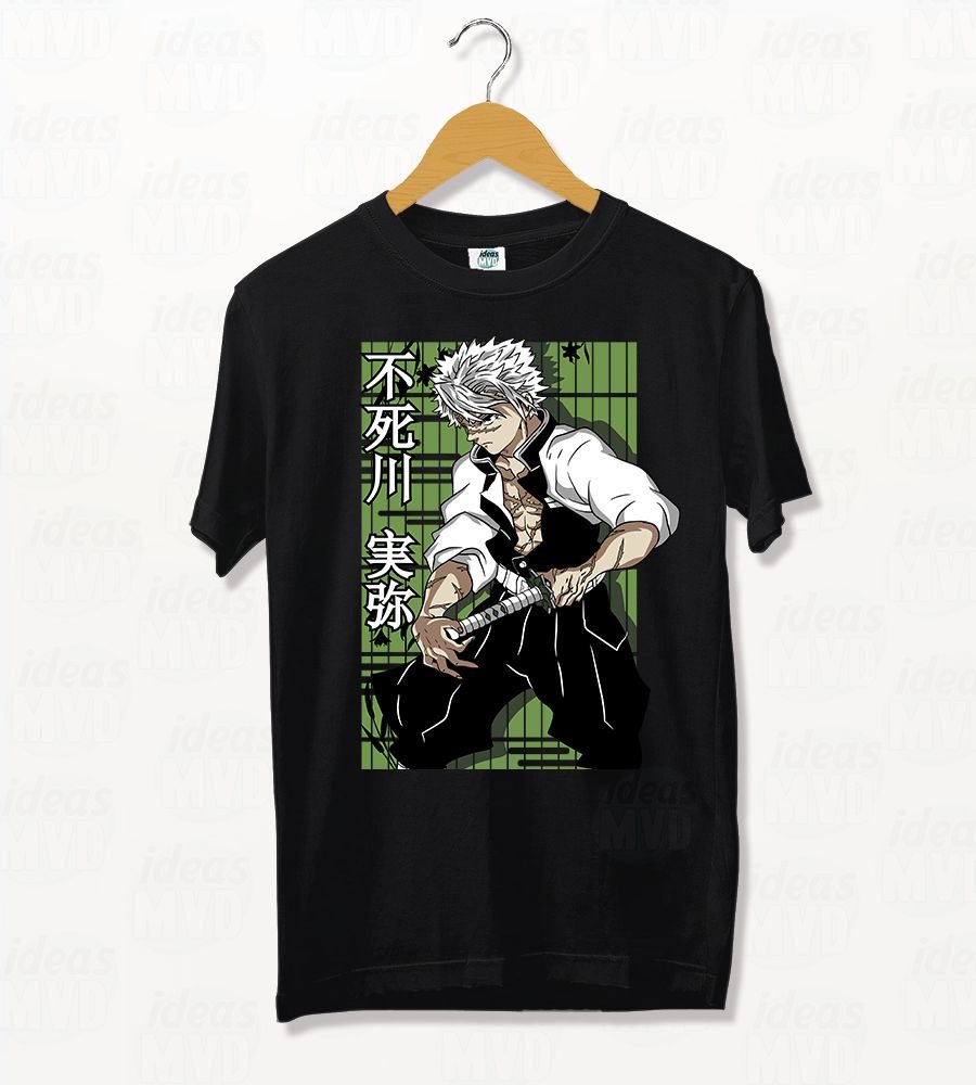 Remera Demon Slayer Sanemi Shinazugawa 04 (Negra)