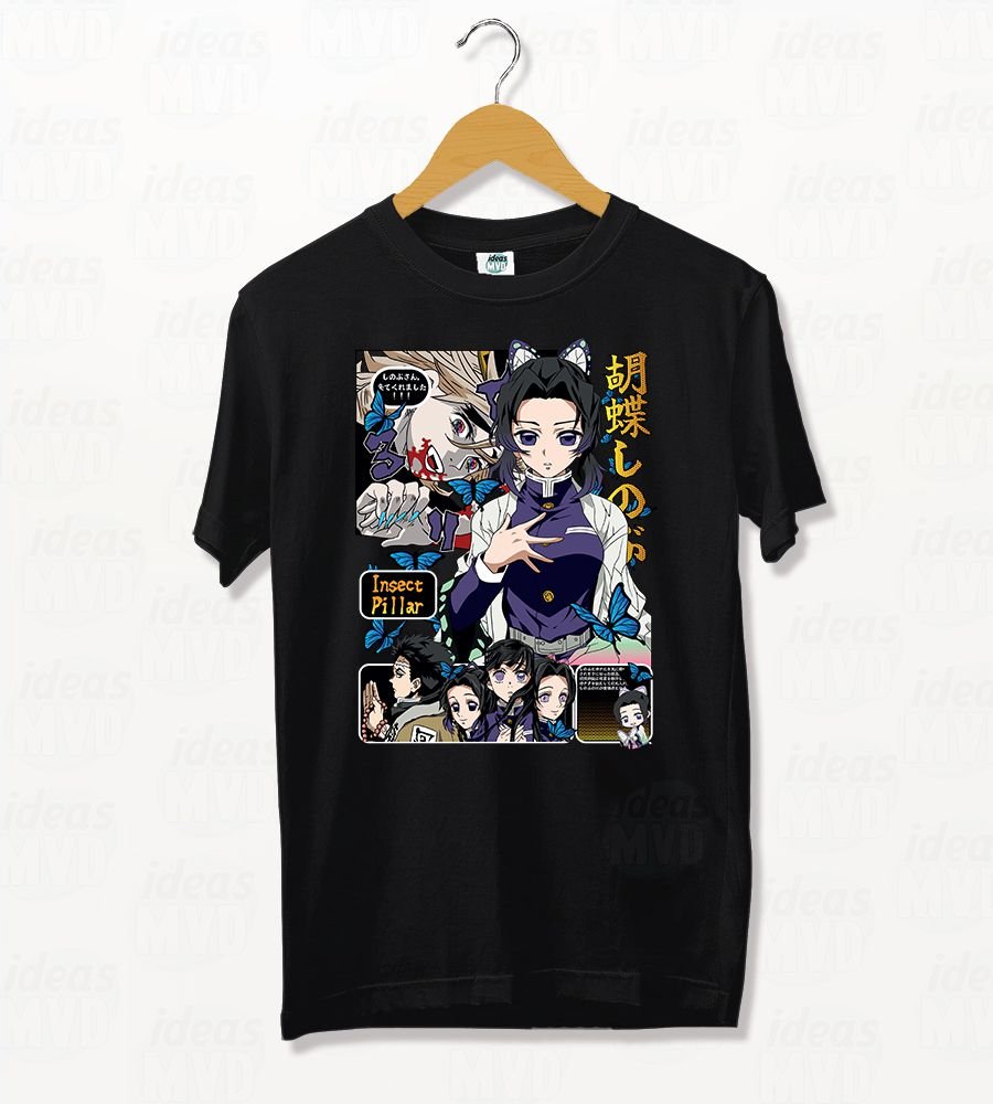 Remera Demon Slayer Shinobu Kocho 06 (Negra)