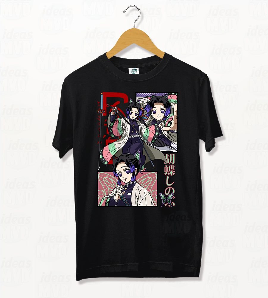 Remera Demon Slayer Shinobu Kocho 07 (Negra)
