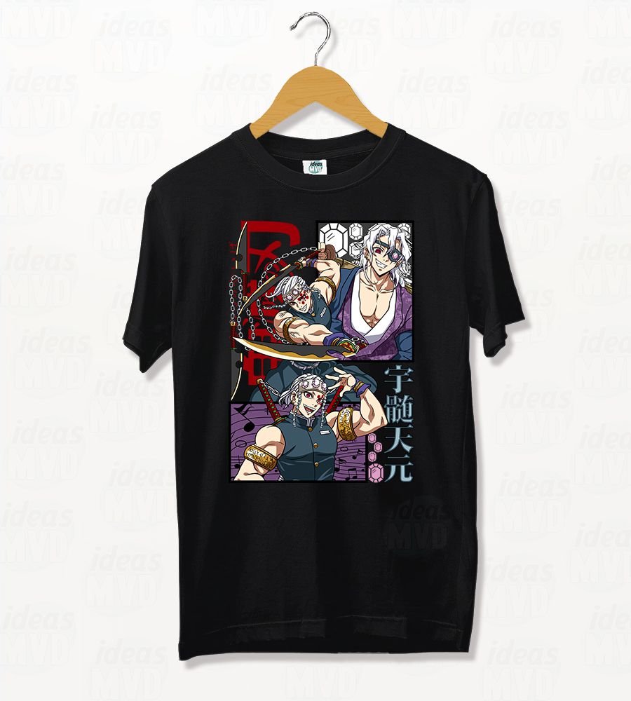 Remera Demon Slayer Tengen Uzui 01 (Negra)
