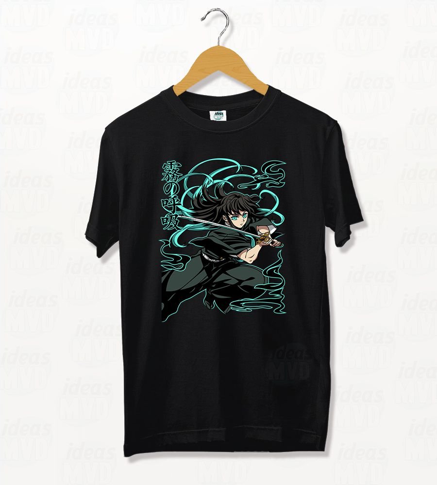 Remera Demon Slayer Muichiro Tokito 07 (Negra)