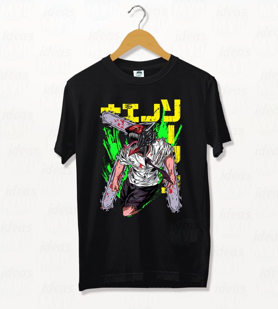Remera Chainsaw Man 08 (Negra)
