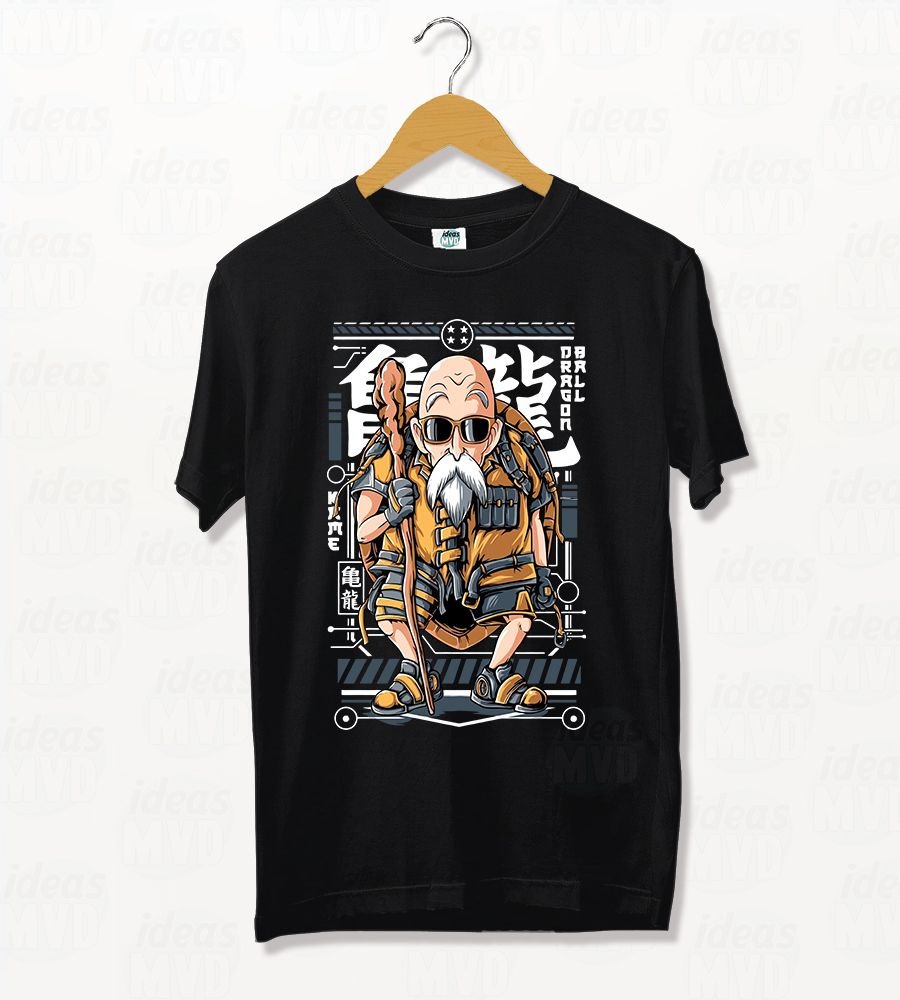 Remera Dragon Ball Z Roshi 01 (Negra) - Imagen 3