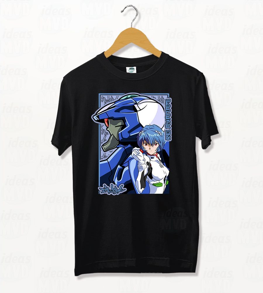 Remera Evangelion Rei Ayanami 01 (Negra)