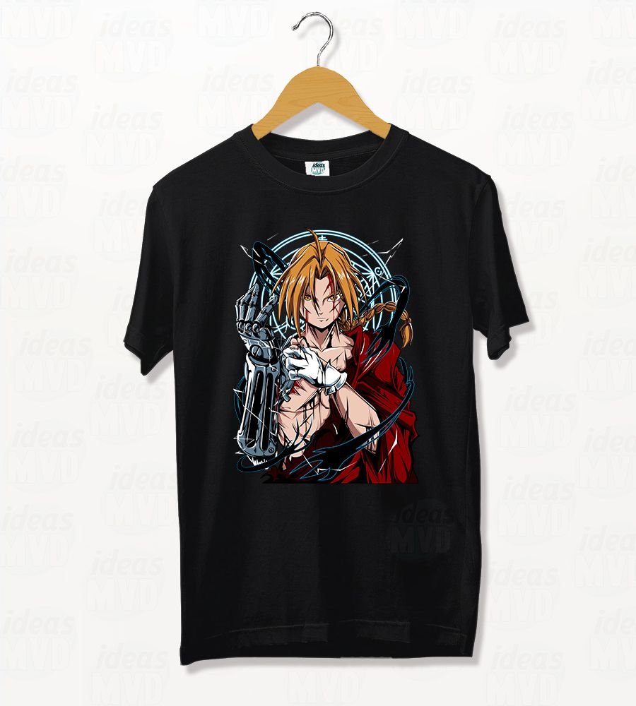 Remera Full Metal Alchemist Edward Elric (Negra)