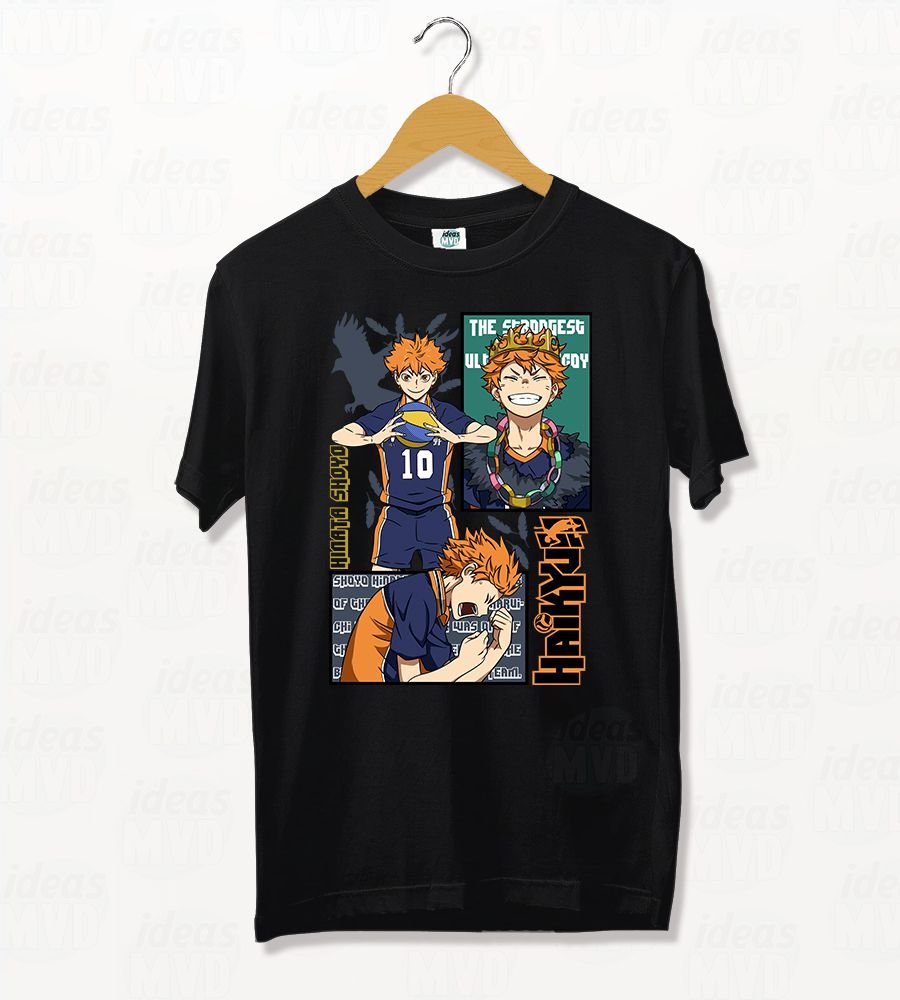 Remera Haikyuu Shouyou Hinata 06 (Negra)