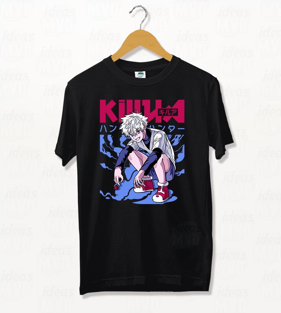 Remera Hunter x Hunter Killua Zoldyck 06 (Negra)