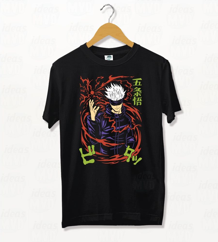 Remera Jujutsu Kaisen Satoru Gojo 04 (Negra)