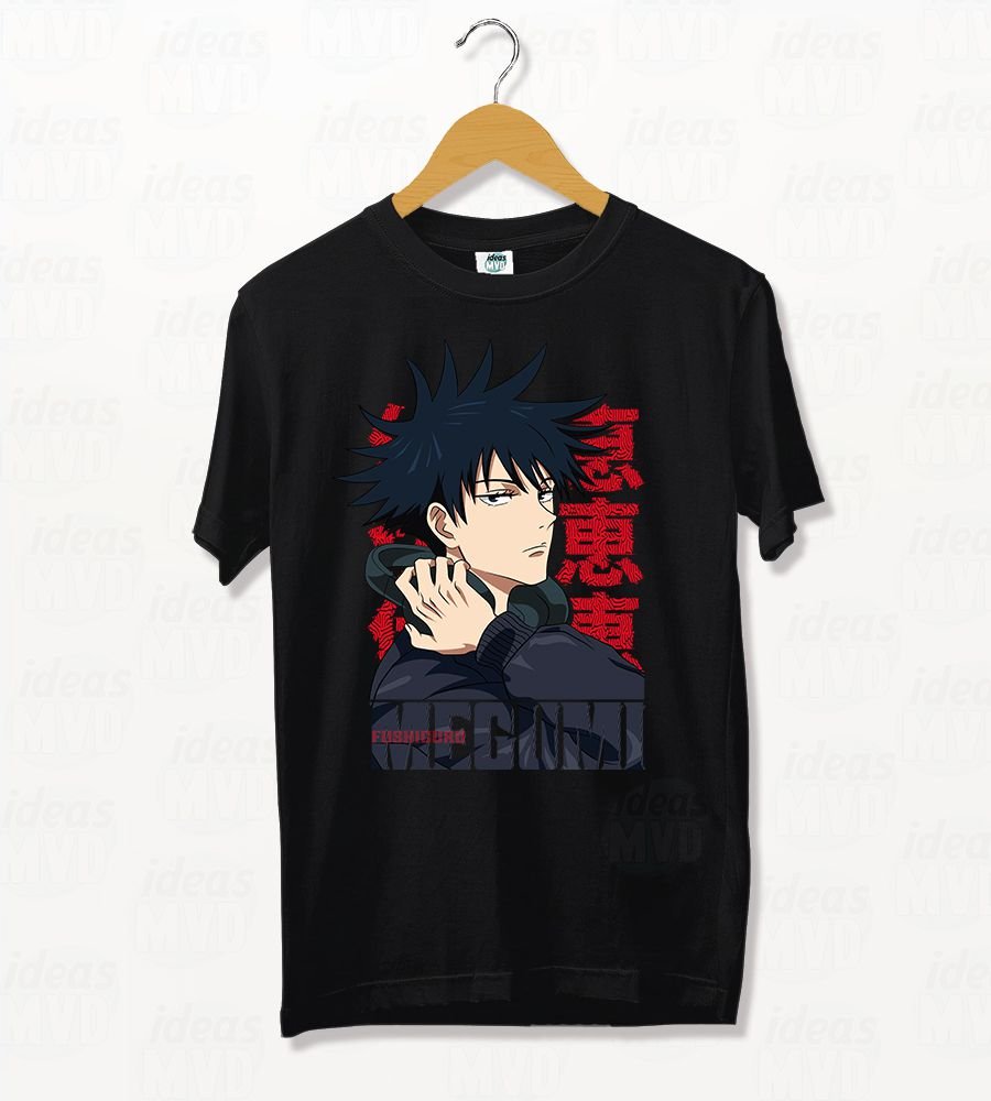 Remera Jujutsu Kaisen Megumi 01 (Negra)