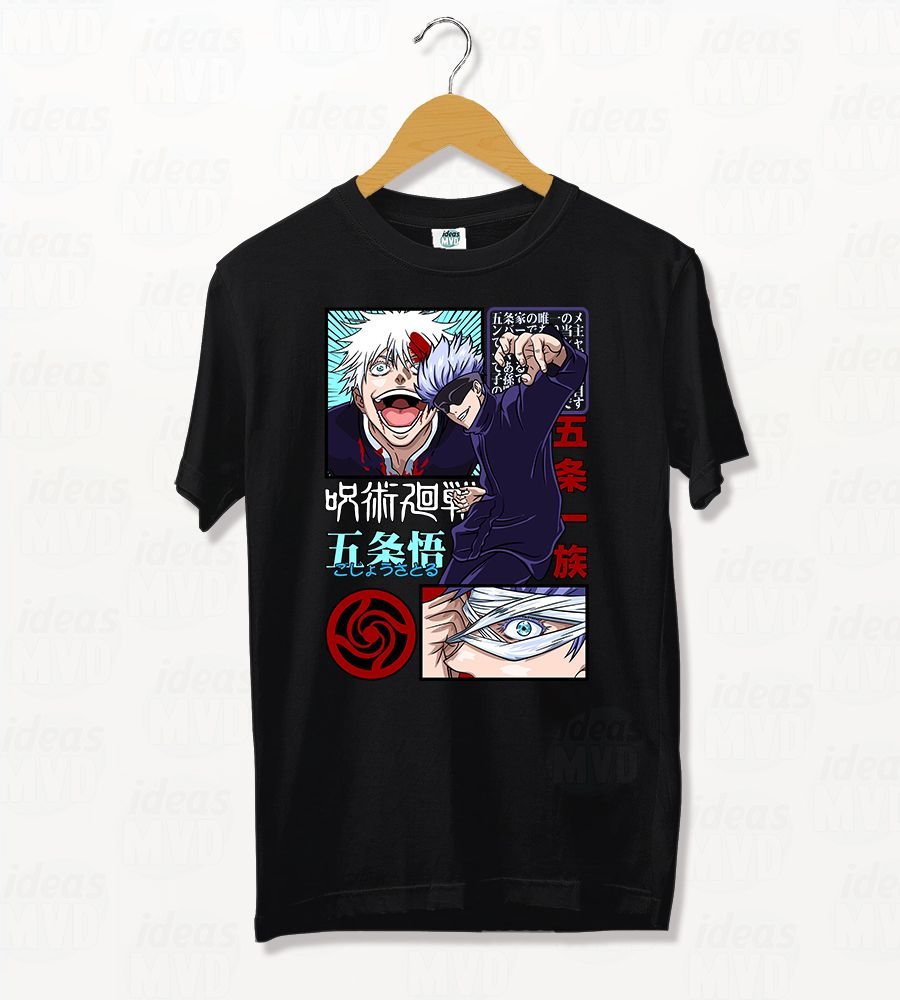 Remera Jujutsu Kaisen Satoru Gojo 07 (Negra)