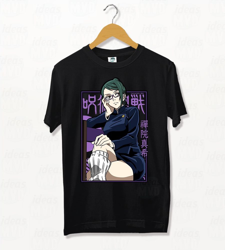 Remera Jujutsu Kaisen Maki Zenin 01 (Negra)