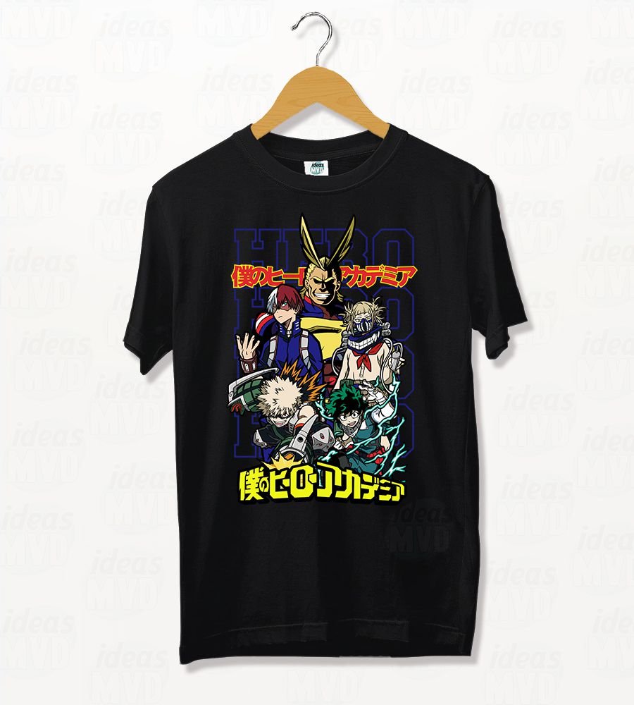 Remera My Hero Academia 01 (Negra)