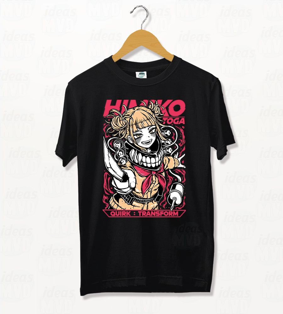Remera My Hero Academia Himiko Toga 02 (Negra)