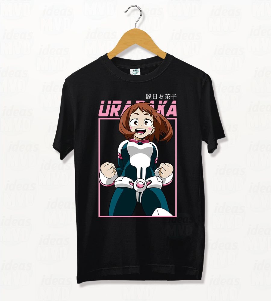 Remera My Hero Academia Ochako Uraraka 03 (Negra)