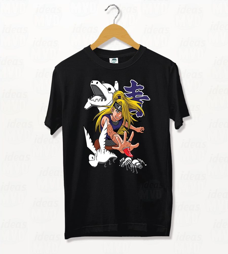 Remera Naruto Deidara (Negra)