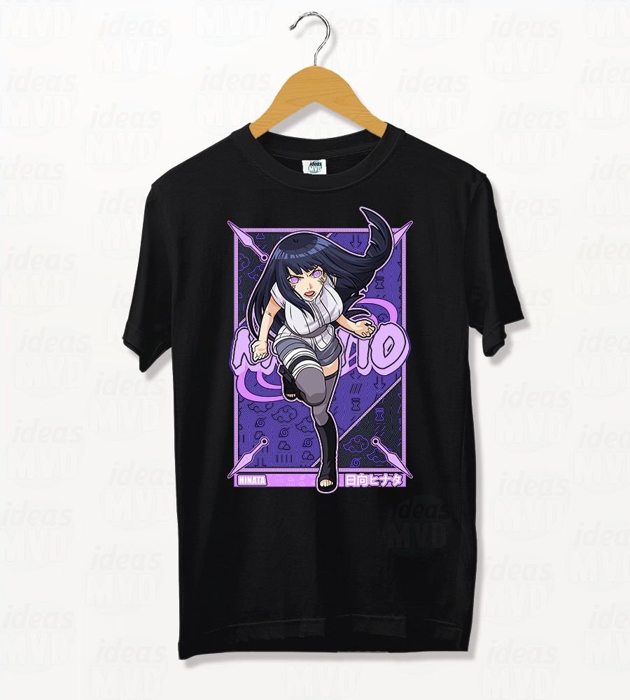 Remera Naruto Hinata 01 (Negra)