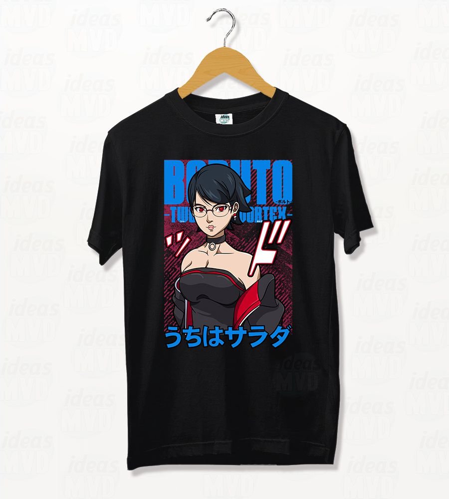 Remera Naruto Sarada (Negra)