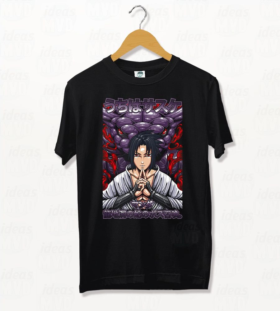 Remera Naruto Sasuke 04 (Negra)