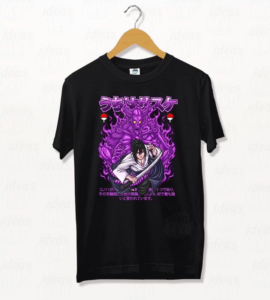 Remera Naruto Sasuke 03 (Negra)