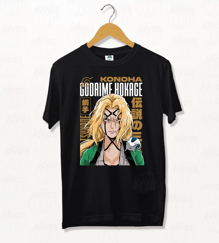 Remera Naruto Tsunade (Negra)