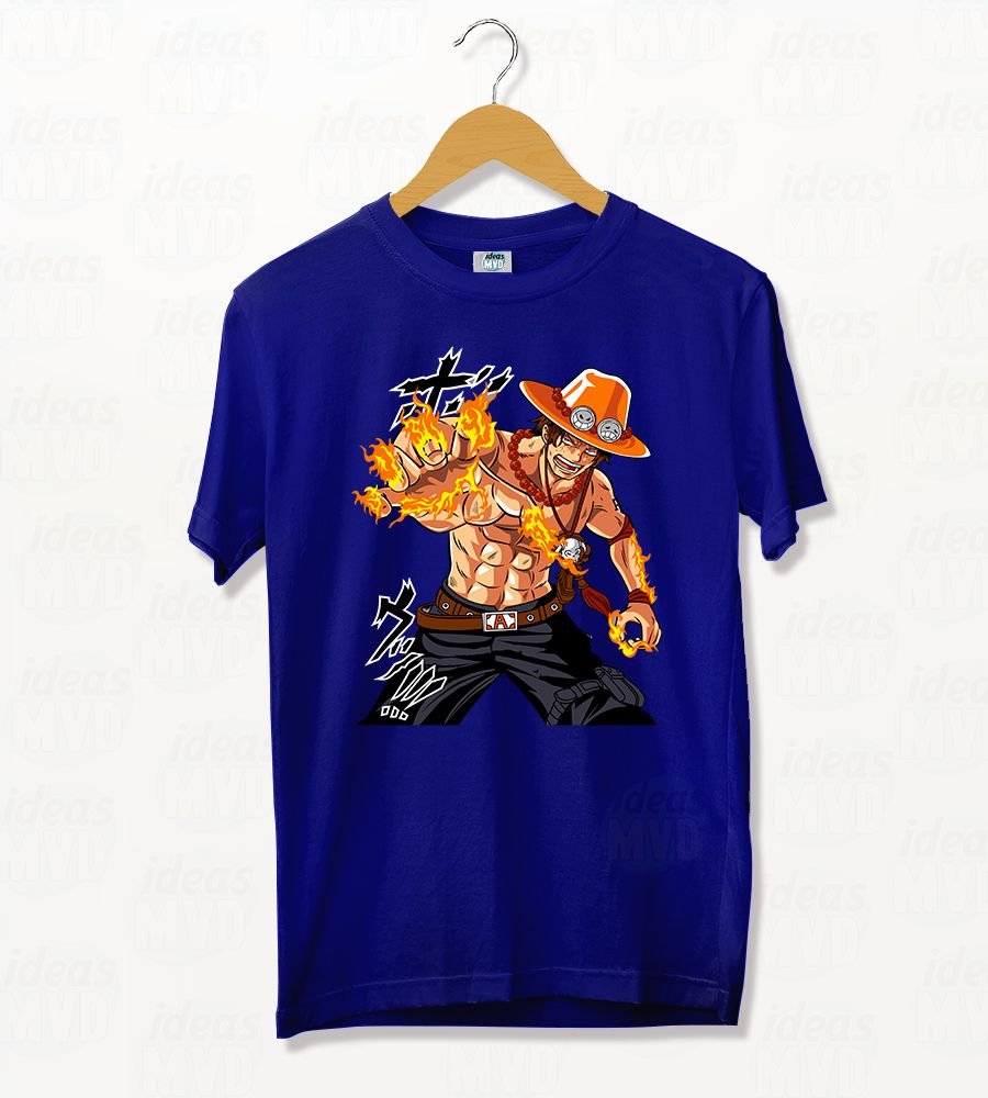Remera One Piece Portgas D. Ace (Colores)
