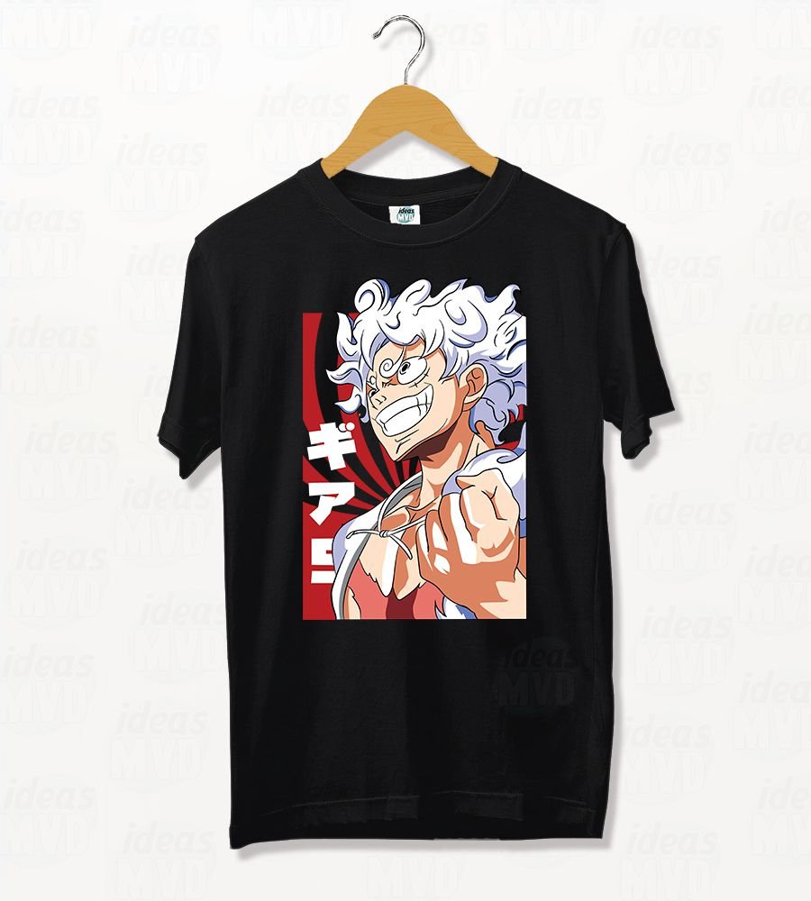 Remera One Piece Luffy Gear 02 (Negra)