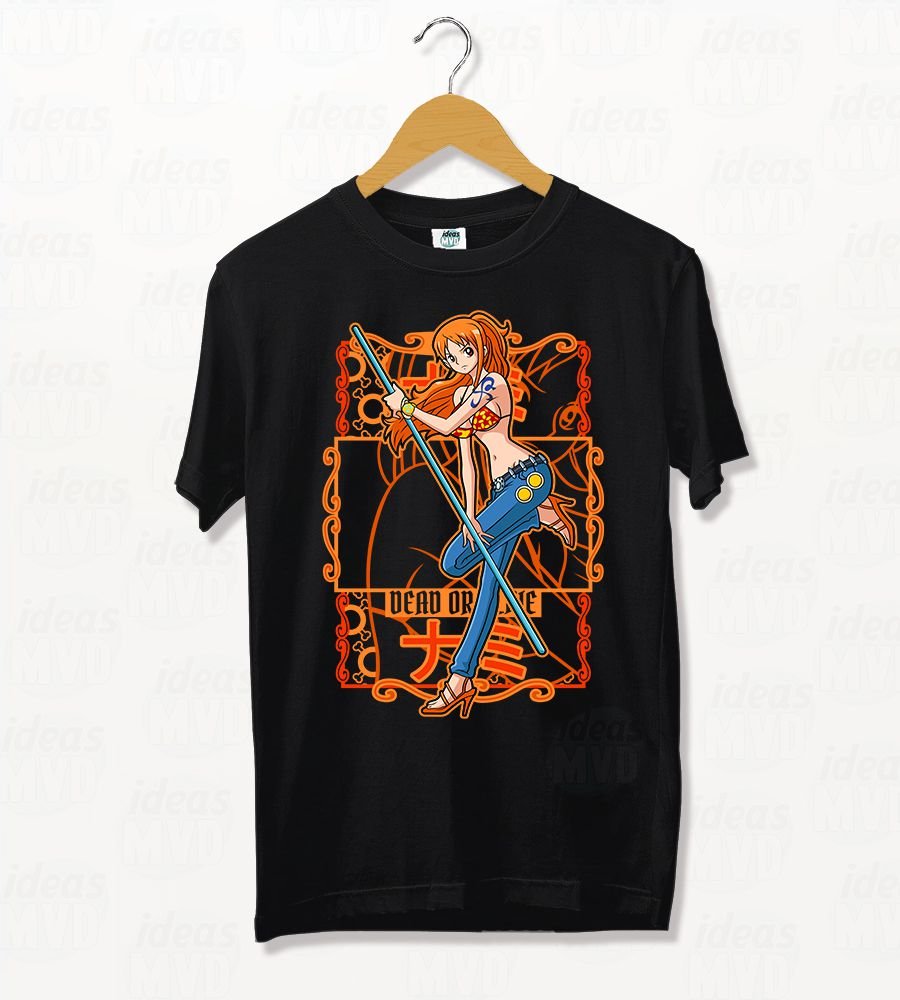 Remera One Piece Nami 02 (Negra)