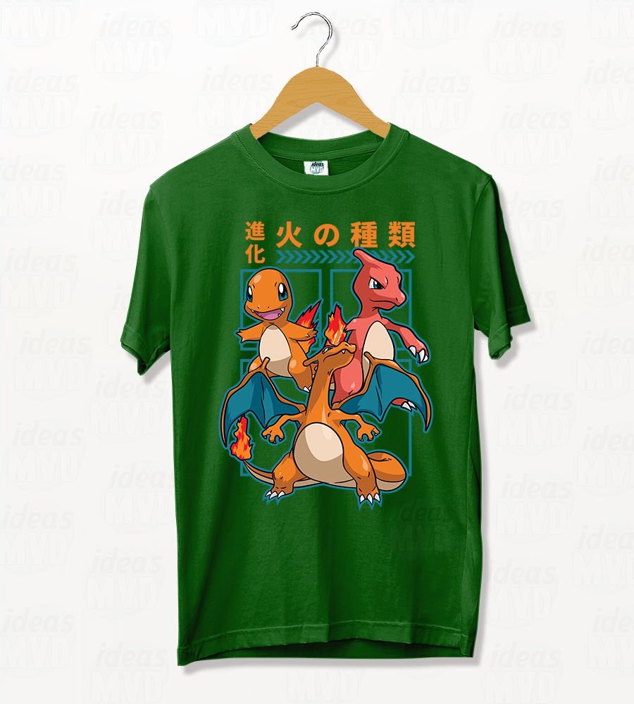 Remera Pokemon Charmander 01 (Colores)