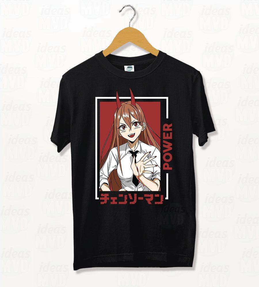 Remera Chainsaw Man Makima 03 (Negra)