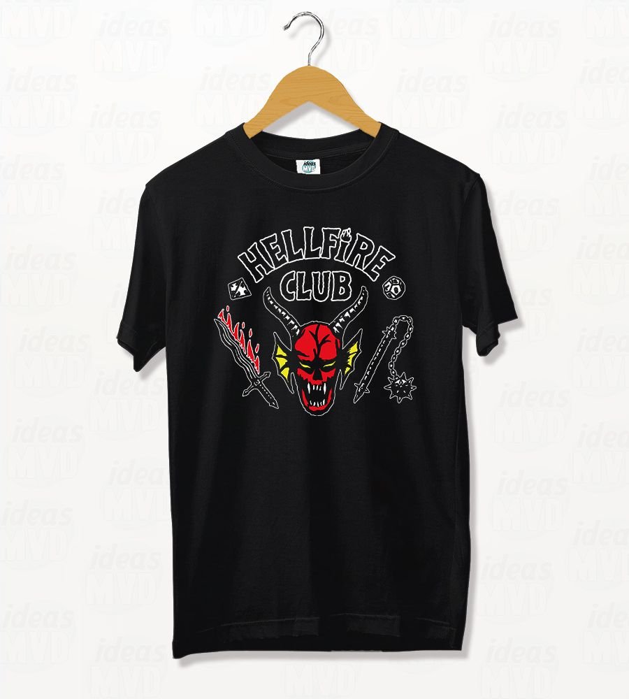 Remera Stranger Things HellFire Club (Negra)