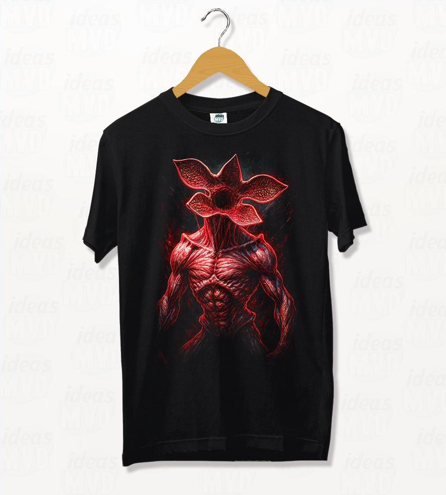 Remera Stranger Things Season 5 Demogorgon (Negra)