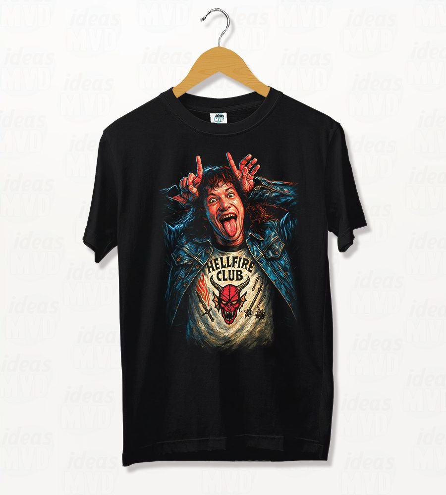Remera Stranger Things Season 5 Eddie (Negra)