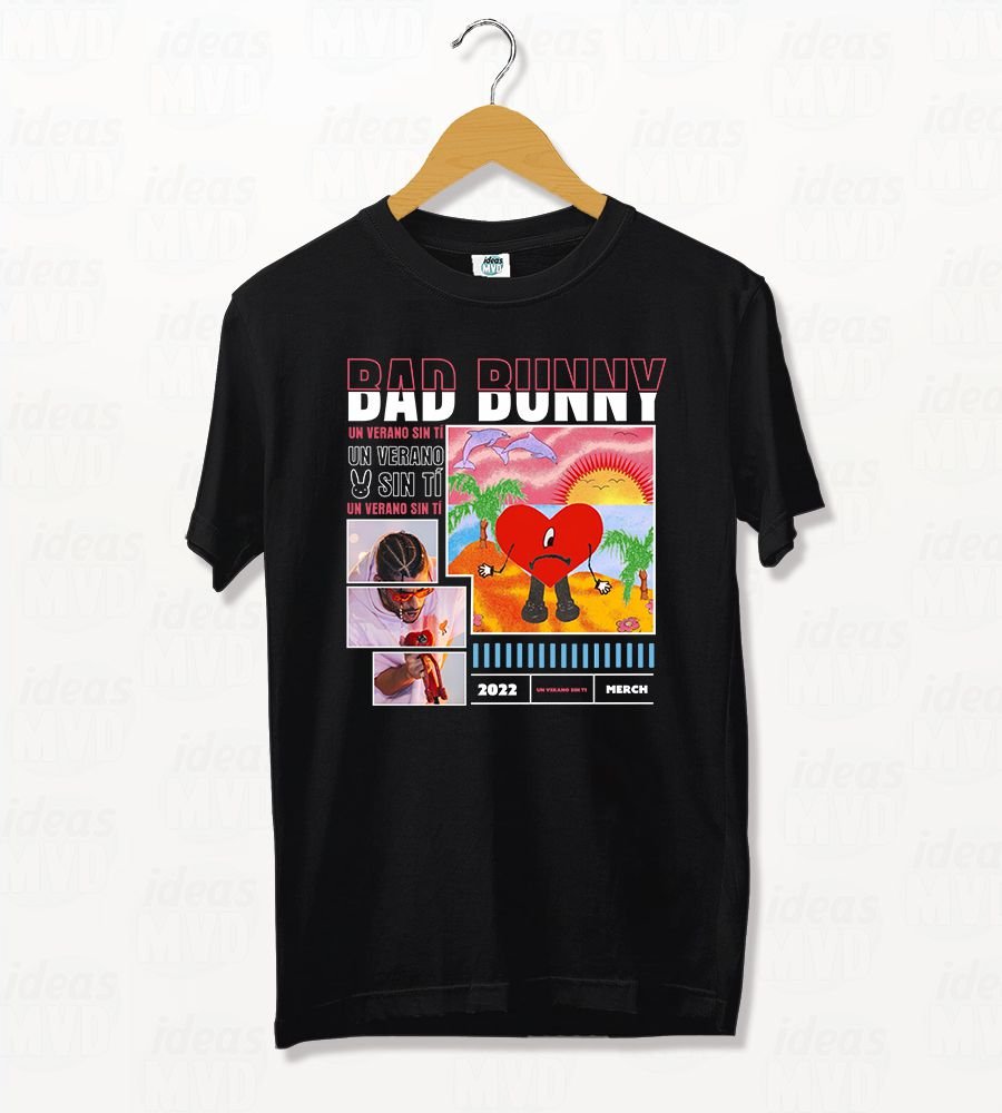 Remera Bad Bunny Un Verano Sin Ti (Negra)