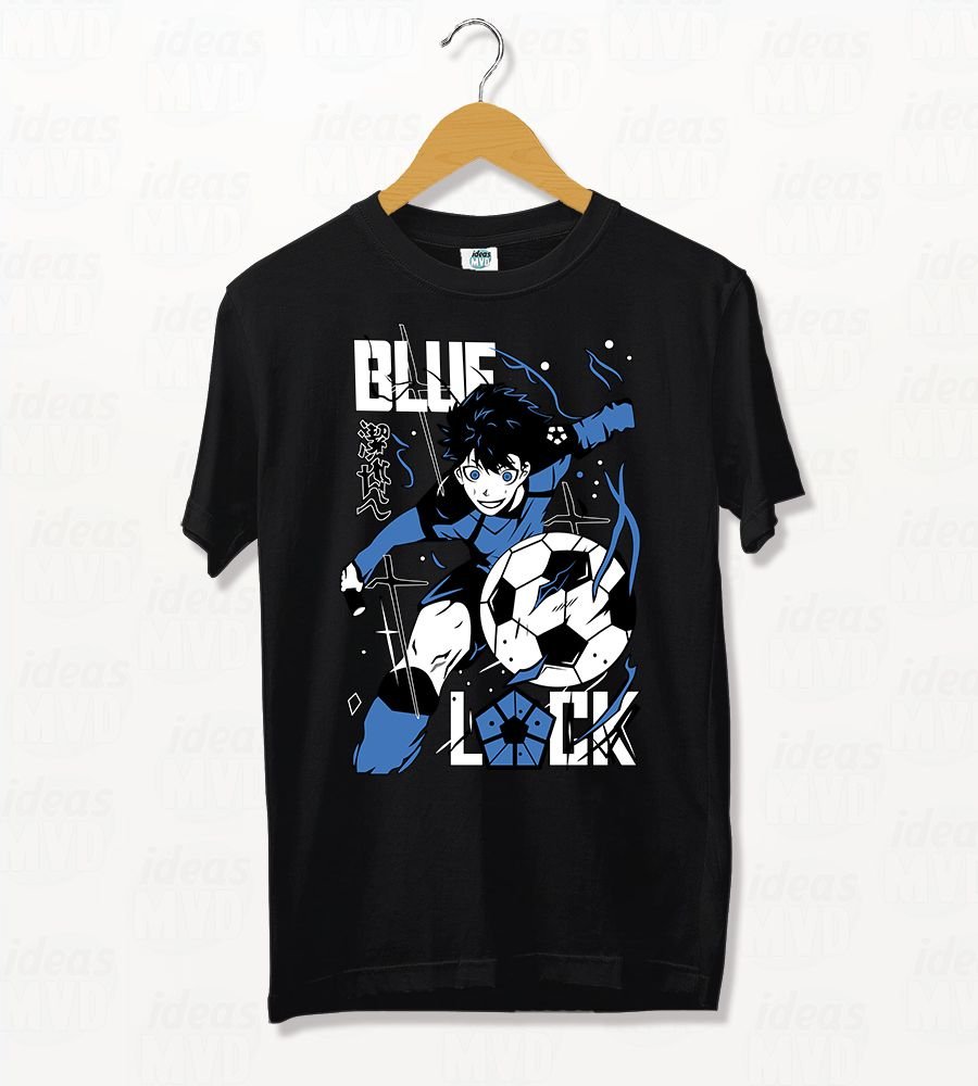 Remera Blue Lock Isagi (Negro)