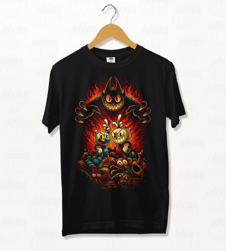 Remera CupHead 02 (Negra)