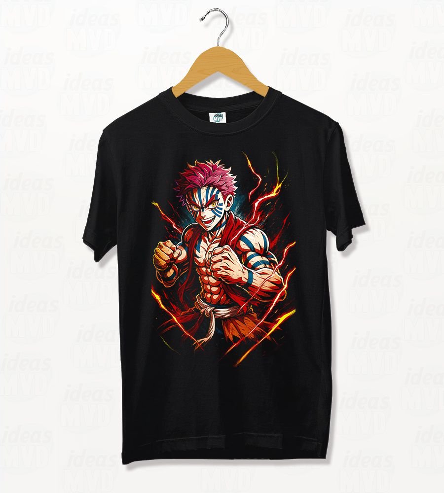 Remera Demon Slayer Akaza 02 (Negra)