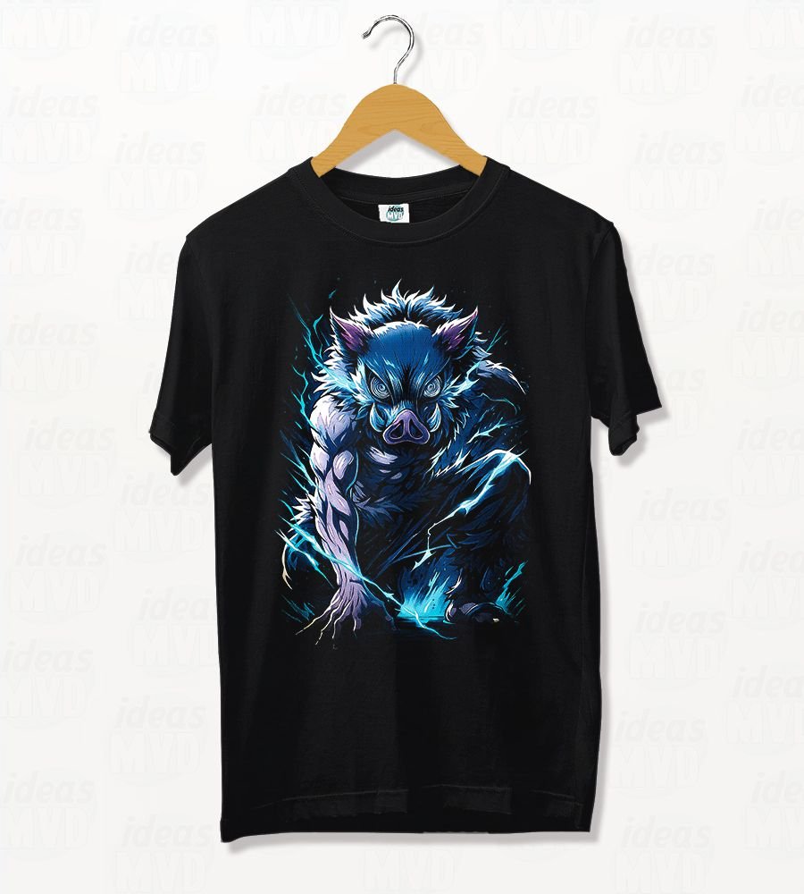 Remera Demon Slayer Inosuke 02 (Negra)