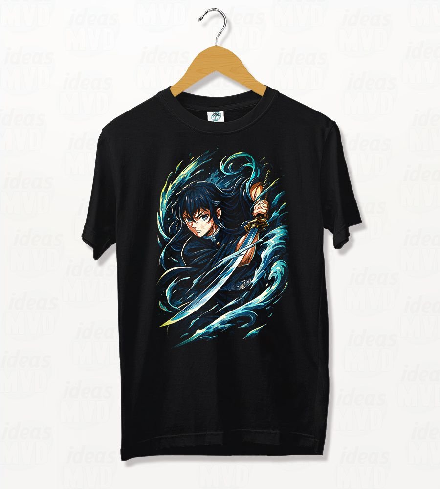 Remera Demon Slayer Tokito  (Negra)