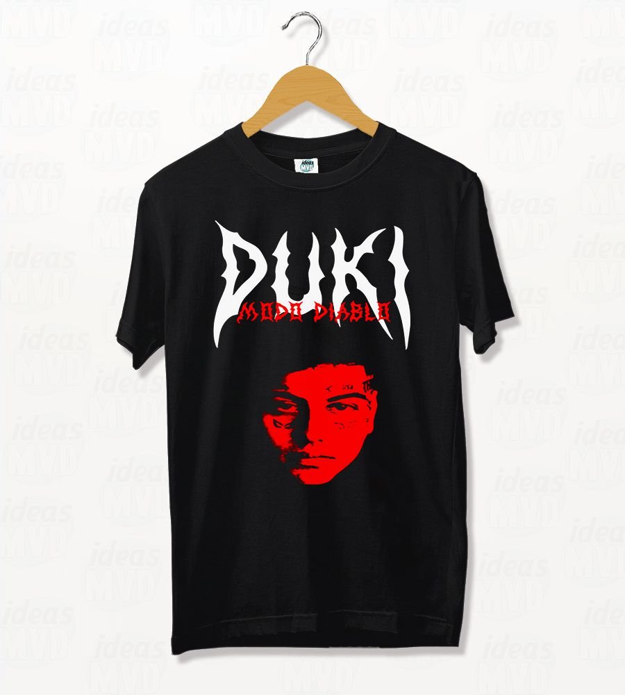 Remera Duki Modo Diablo (Negra)