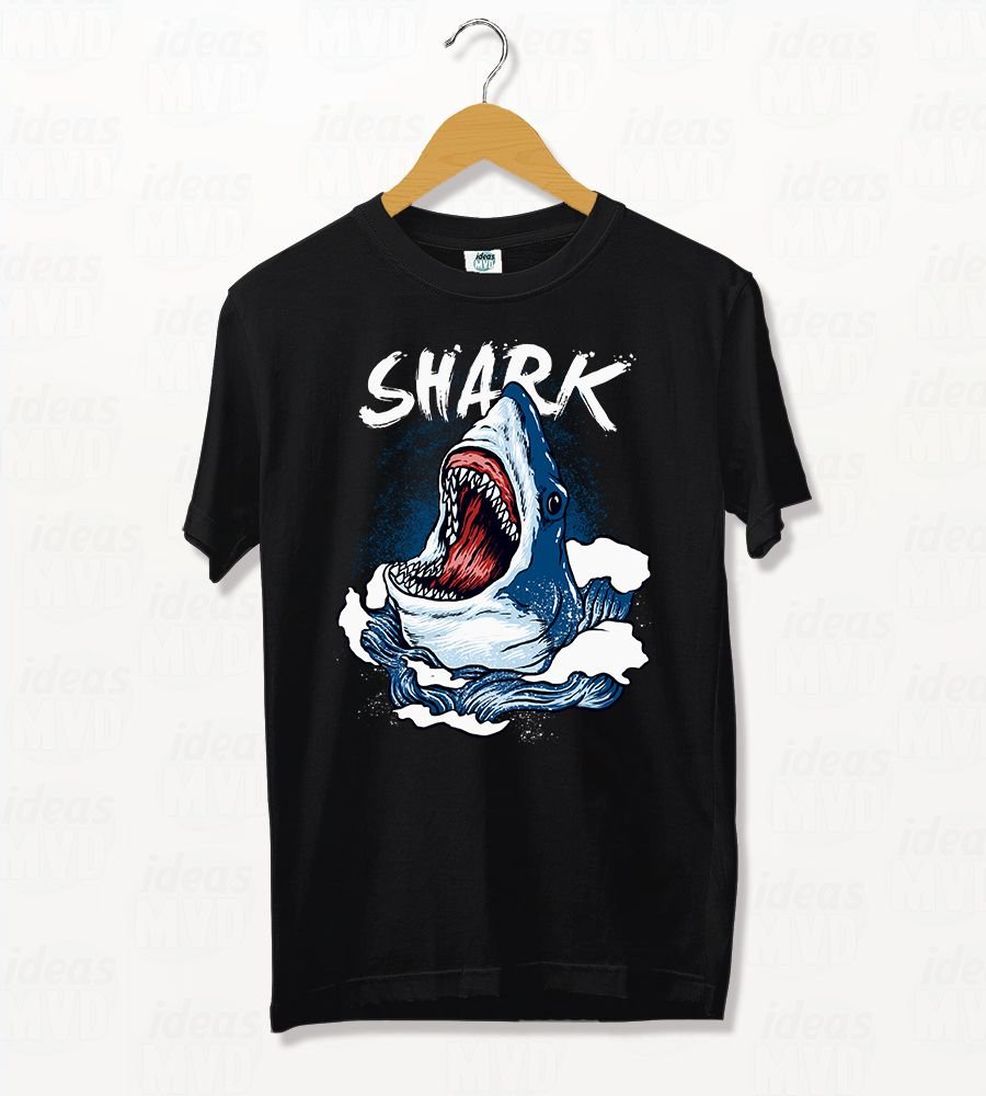 Remera Shark 01 (Negra)