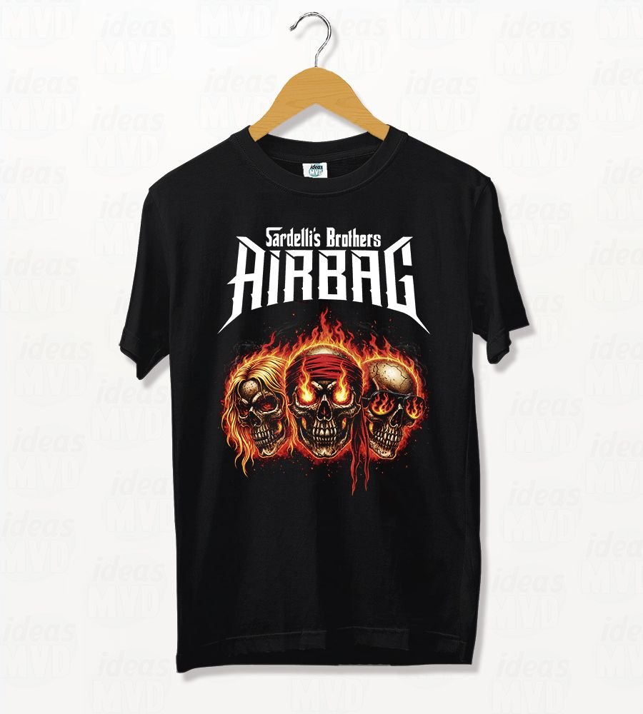 Remera Airbag Sardellis Brothers (Negra)