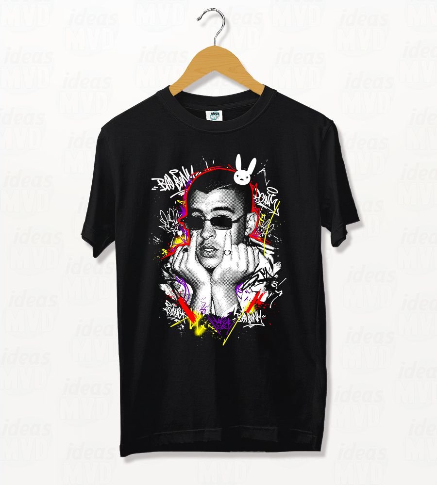 Remera Bad Bunny 03 (Negra)