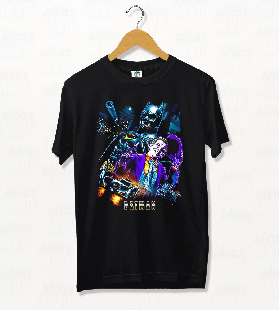 Remera Batman Y Joker (Negra)