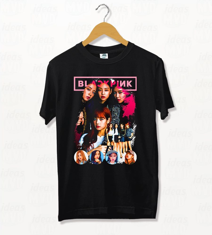Remera Black Pink Group (Negra)