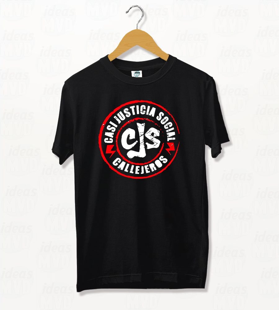 Remera Callejeros Casi Justicia Social (Negra)