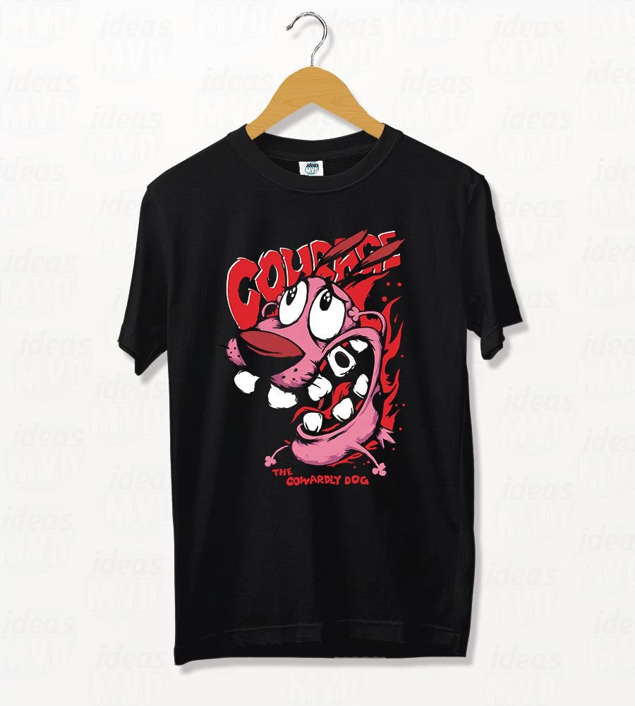 Remera Coraje El Perro Cobarde  (Negra)