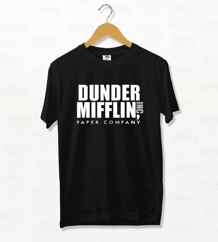 Remera Dunder Mifflin (Negra)