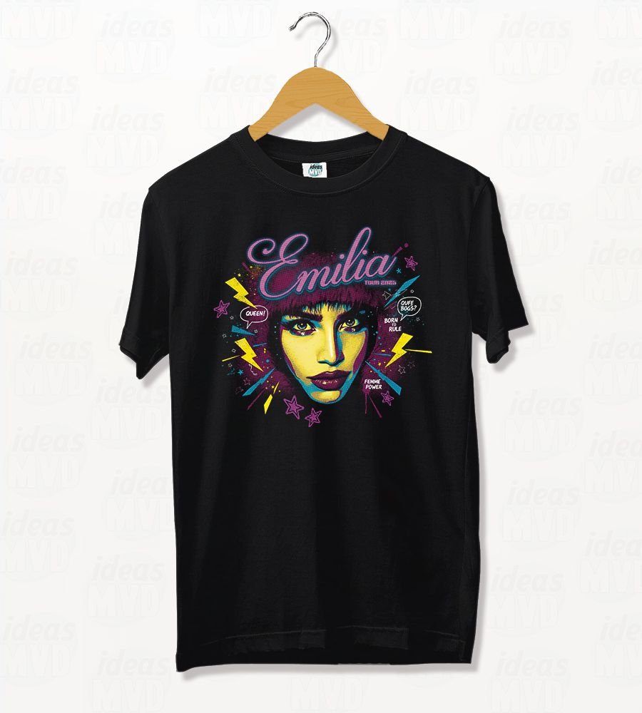 Remera Emilia Mernes 03 (Negra)