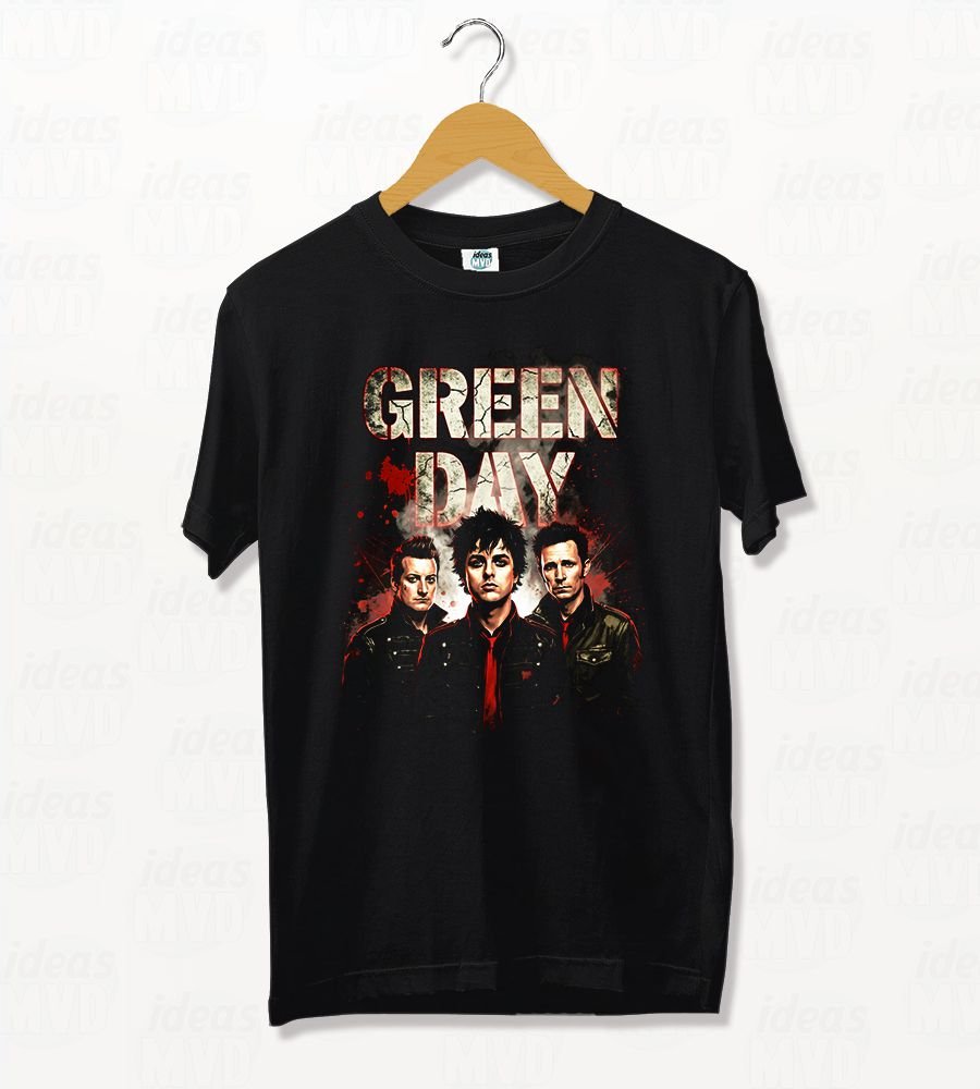 Remera Green Day Group (Negra)